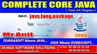 Core Java -  java.lang.package -  equals(Object o) Vs == operator Part-1