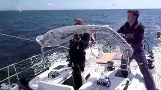 X Yachts   How to pack sprayhood on Xp 44
