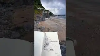 A quick sketch of a beach in Cornwall, England. Memories are worth sketching. #sketchbook