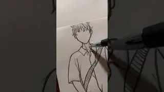 How to draw body | anime body step by step | boy full body drawing|anime boy sketch |gojo#shorts#art