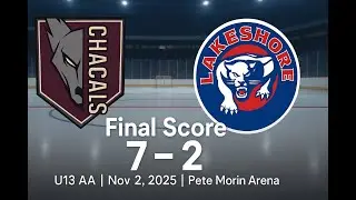 U13 AA Lakeshore Panthers @ Chacals W.L.L.V. | 2nd Period | Nov 2, 2025 | Pete Morin Arena