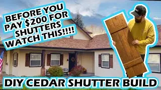 DIY FARMHOUSE STYLE SHUTTER BUILD!!! / SHUTTERS FOR UNDER $35!!