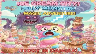 |Jelly Teddy Bear vs Jelly Anaconda 🐍🍡 | Ice Cream City StoryJelly Teddy Tales|