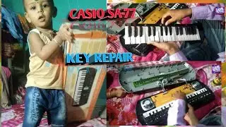 CASIO SA-77 Piano key repair, CASIO SA 77 Keyboard Broken Key Repair, Odia