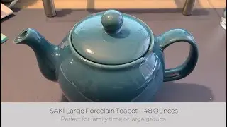 In Hand Review of SAKI Large Porcelain Teapot
