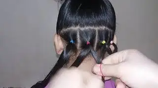 تسريحه جميلة وسهله للشعر الهايش للاطفال💁