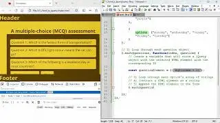 jQuery 7: Populate values from a jQuery array into html as radio buttons with labels