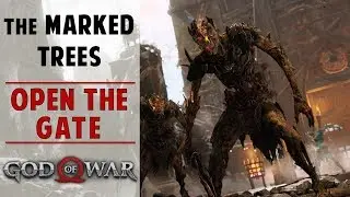 How to Open the Gate in Wildwoods while hunting with Atreus | The Marked Trees | God of War (PS4)