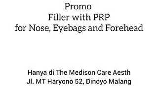 PROMO Filler with PRP for Nose, Eyebags and Forehead