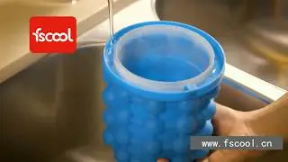 fscool ice genie Space Saving Ice Cube Maker ice bucket