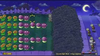 Plants vs. Zombies: Replanted survival night hard