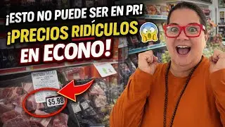Cubana comprando en un mercado de Puerto Rico,chequea que no falta nada.