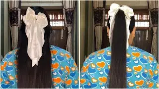 Women Bow Hair Clip Hairstyle Tutorial Ideas 