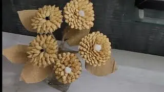 Beautiful pumpkin seed flowers decor // pumpkin seeds decoration craft ideas