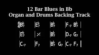 Jazz Blues in Bb - 140bpm Organ and Drums Backing Track