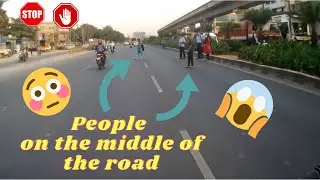 Irresponsible pedestrians in National Highway vs Dual channel ABS | 78 kmph to 25 kmph in a flash