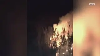 Cal Fire&rsquo;s Fire Hawk helicopters battle wildfires after dark