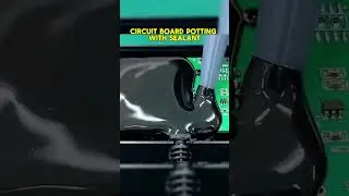 circuit board potting with sealant  #pcba  #aiot ##echnology #industrialelectrician #smt #circuit