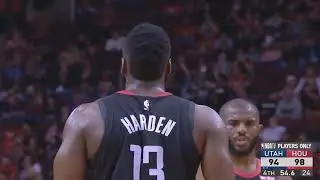 James Harden Gets Away With The Worst Travel In the NBA Using His Step Back! Rockets vs Jazz