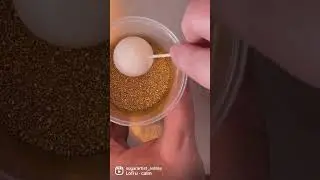 Easy way to cover cakepops with gold