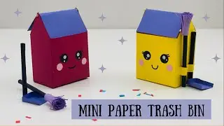 How To Make MINI Paper Dustbin / How to Make Dustbin With Paper At Home / Paper Craft
