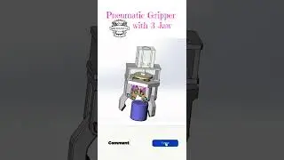 Pneumatic Gripper with 3 Jaw #automobile #mechanical #3d #machine #engineering #animation #art #cad