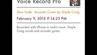 Slow Fade - Acoustic Cover by Gayle Craig