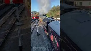 Winter Steam Gala 🚂 SVR LMS Stanier Mogul 13268 SVR Bewdley @SevernValleyRailwayOfficial #shorts