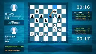 Analyse du jeu d'&eacute;checs&nbsp;: lacretelle - RH1000, 1-0 (par ChessFriends.com)