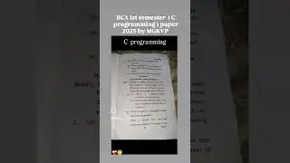 C programming paper 2025 by MGKVP 💞🥰