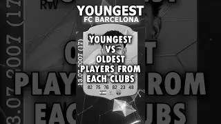 YOUNGEST VS OLDEST PLAYERS FROM EACH CLUB #fifa #fc25 #football #chelsea #fcbarcelona #borussia