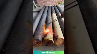 Playing with Fire! This Wood Charring Technique is Awesome! #fire #woodworking #satisfying