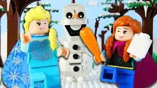 LEGO Frozen Olaf Brick Build STOP MOTION LEGO Elsa & Anna Build A Snowman | LEGO | Billy Bricks