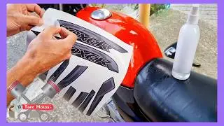 🎨 Te REVELO como pegar calcomanías de moto sin Errores desde casa