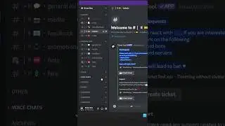 Discord Ticket Button Bot | No Watermark #shorts