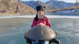 Mesmerizing Hang Drum Music on a Frozen Lake in Altai | Breathtaking Winter Vibes