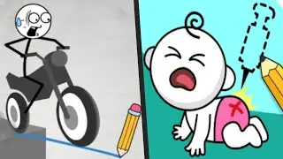 DRAW BRIDGE PUZZLE vs DRAW 1 MISSING - All Levels Satisfying STICKMAN Mobile Gameplay ios