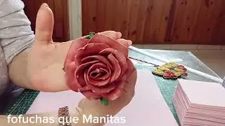 paso a paso rosa eterna  goma eva
