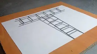 AMAZING 3D ILLUSION DRAWING #3DDRAWING #3DART #3DILLUSIONART