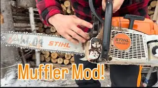 STIHL ms261 pro saw muffler mod review. 