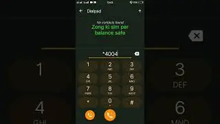 zong balance save code