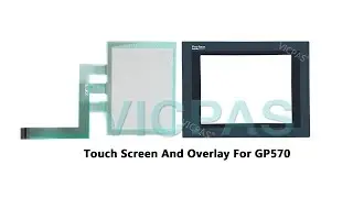 For Proface GP570 touch screen and overlay with membrane keypad, lcd display, plastic case replace