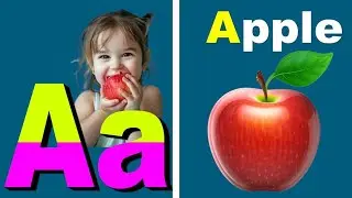Песенка про фонетику ABC - обучающие видеопесни для малышей, буква А &mdash; яблоко, детские стишки, пе...