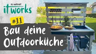 Outdoork&uuml;che mit Wasseranschluss, Beleuchtung und Co - Mr. Handwerk zu Gast bei it works | wolfcraft