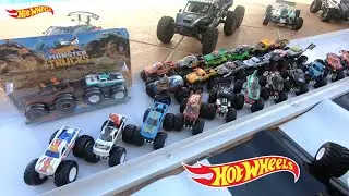 Paredão Hot Wheels Monster Trucks com Novo Carrinho Trenzinho de Corrida