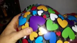 Two helium mylar heart balloons