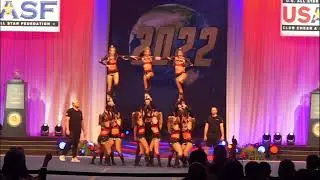 Elite Cheer MI - Coed Crush  Worlds  2022 Bronze Winning Performance