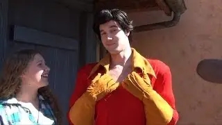 Gaston Meet and Greet Near Gaston's Tavern in New Fantasyland, Magic Kingdom at Walt Disney World