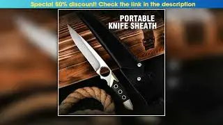 Outdoor Straight Knife with Nylon Sheath Cool All Black Utility Knives Suitable for Outdoor
