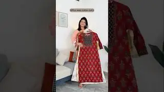 Office wear Cotton kurta set l Latest kurta pant dupatta haul l Flipkart finds